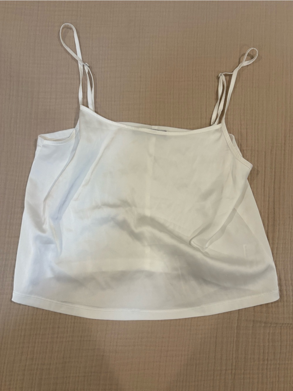 Brandy Melville White Satin Women’s Top
